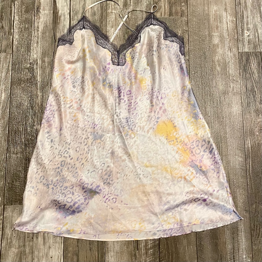 Victoria’s Secret cross-back satin slip.